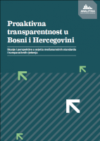 Proactive Transparency in Bosnia and Herzegovina: Status and Perspectives in Light of International Standards and Comparative Solutions Cover Image