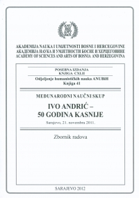 HISTORIANS OF CROATIAN LITERATURE ABOUT ANDRIĆ Cover Image