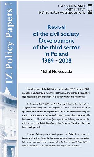 Revival of the civil society. Development of the third sector in Poland 1989 - 2008 Cover Image