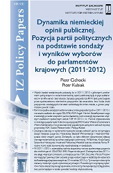 Dynamics of German public opinion. Political parties position based on opinion polls and results of national parliamentary elections (2011-2012) Cover Image