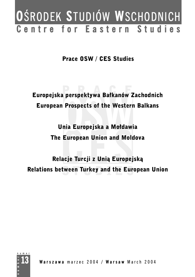 The European Union and Moldova /// Relations between Turkey and the European Union /// European Prospects of the Western Balkans Cover Image