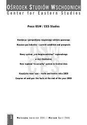 New Regional In-Security System in Central Asia /// Caspian oil and gas: the facts at the end of the year 2000 // Russian Gas Industry - Current Condition and Prospects Cover Image