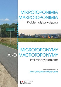 The names of the villages, hamlets, settlements and rumunki
– macrotoponyms or microtoponyms? (based on Dobrzyń toponyms) Cover Image