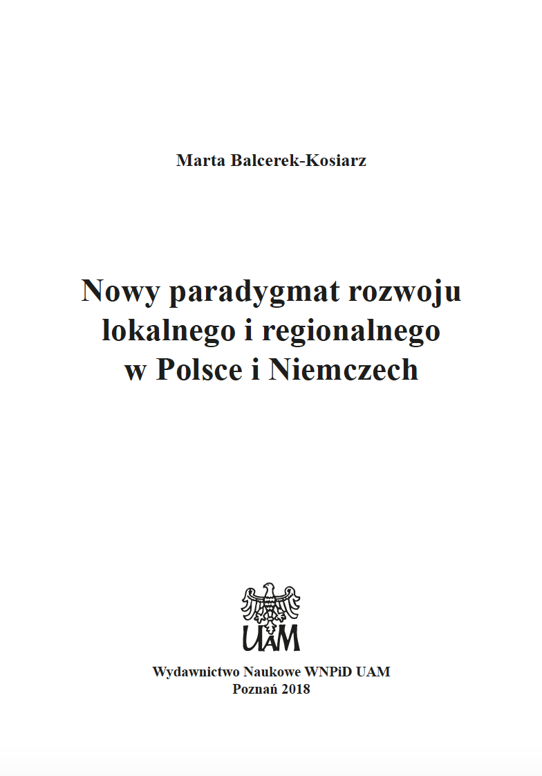 New Paradigm on Local and Regional Development in Poland and Germany Cover Image