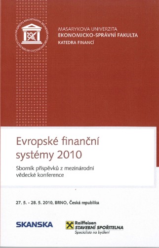 THE SYSTEM OF FINANCIAL REGULATION AND SUPERVISION OF THE NATIONAL BANK OF SLOVAKIA IN THE CONTEXT OF FINANCIAL CRISIS Cover Image