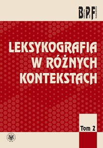 Lexicography in Various Contexts. Volume 2 Cover Image