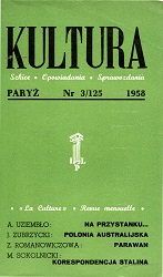 PARIS KULTURA – 1958/125 – March Cover Image