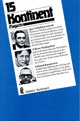 КОНТИНЕНТ / CONTINENT East-West-Forum – Issue 1980 / 15 Cover Image