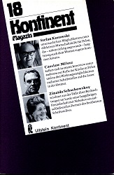 КОНТИНЕНТ / CONTINENT East-West-Forum – Issue 1981 / 18 Cover Image