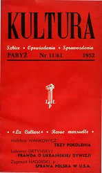 PARIS KULTURA – 1952/061 – November Cover Image