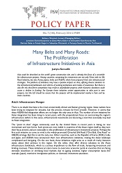 №148: Many Belts and Many Roads: The Proliferation of Infrastructure Initiatives in Asia Cover Image