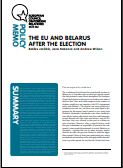 № 27 THE EU AND BELARUS AFTER THE ELECTION Cover Image