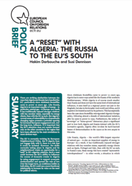 № 46 A “RESET” WITH ALGERIA: THE RUSSIA TO THE EU’S SOUTH Cover Image