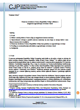 The basic structure of the Constitution of the Republic of Serbia and the dilemma of a possible restriction of revisionist authority Cover Image