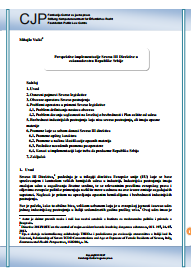 Perspectives on the implementation of the Seveso III Directive in the legislation of the Republic of Serbia Cover Image