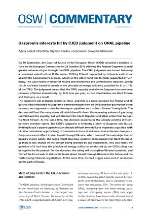 №308 Gazprom’s interests hit by CJEU judgment on OPAL pipeline Cover Image