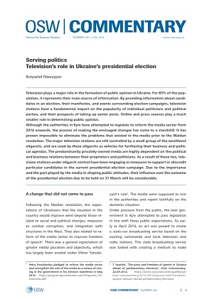 №295 Serving politics. Television’s role in Ukraine’s presidential election Cover Image