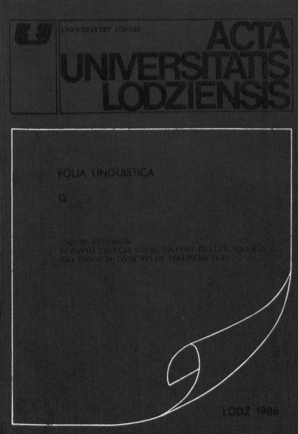 Lexical diversity in the Hutsulian dialects (East-Carpath1an region) as a reflection of former ethnic relations (a page from the history of Polish dialectology) Cover Image