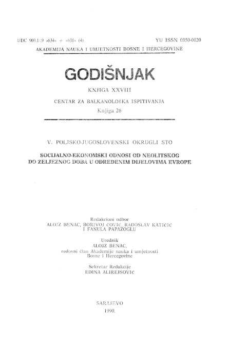 Socioeconomic Relations in Late Bronze Age in Slovakia Cover Image