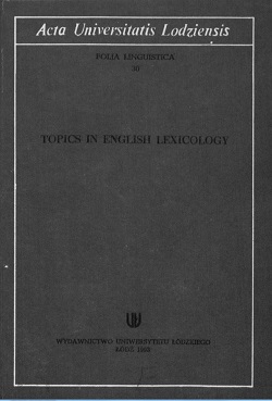 Verbs and Concepts - an Essay in Applied Lexicology Cover Image