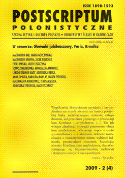 The idea of 'beauty' in Słowacki's poetry: a reconnaisance Cover Image