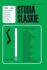 The Silesian problem area in the activity of the Commission for Place Names and Physiographic Objects(with particular inclusion of the years 1989–2009 Cover Image