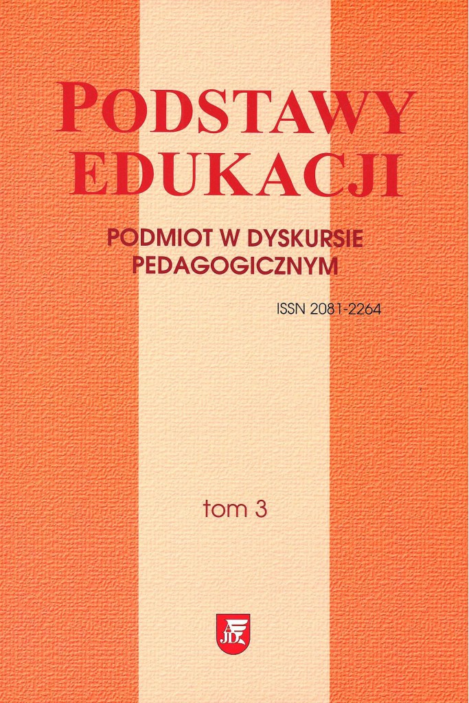 Interpretation as a cognitive category of pedagogy. Question about the practical and didactic effectiveness of constructing the identity of the subject Cover Image