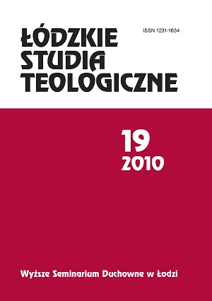 Inaugural speech given by fr. Janusz Lewandowicz, rector of the Diocesan Seminary in Lodz, at the opening of the academic year 2010/11 Cover Image