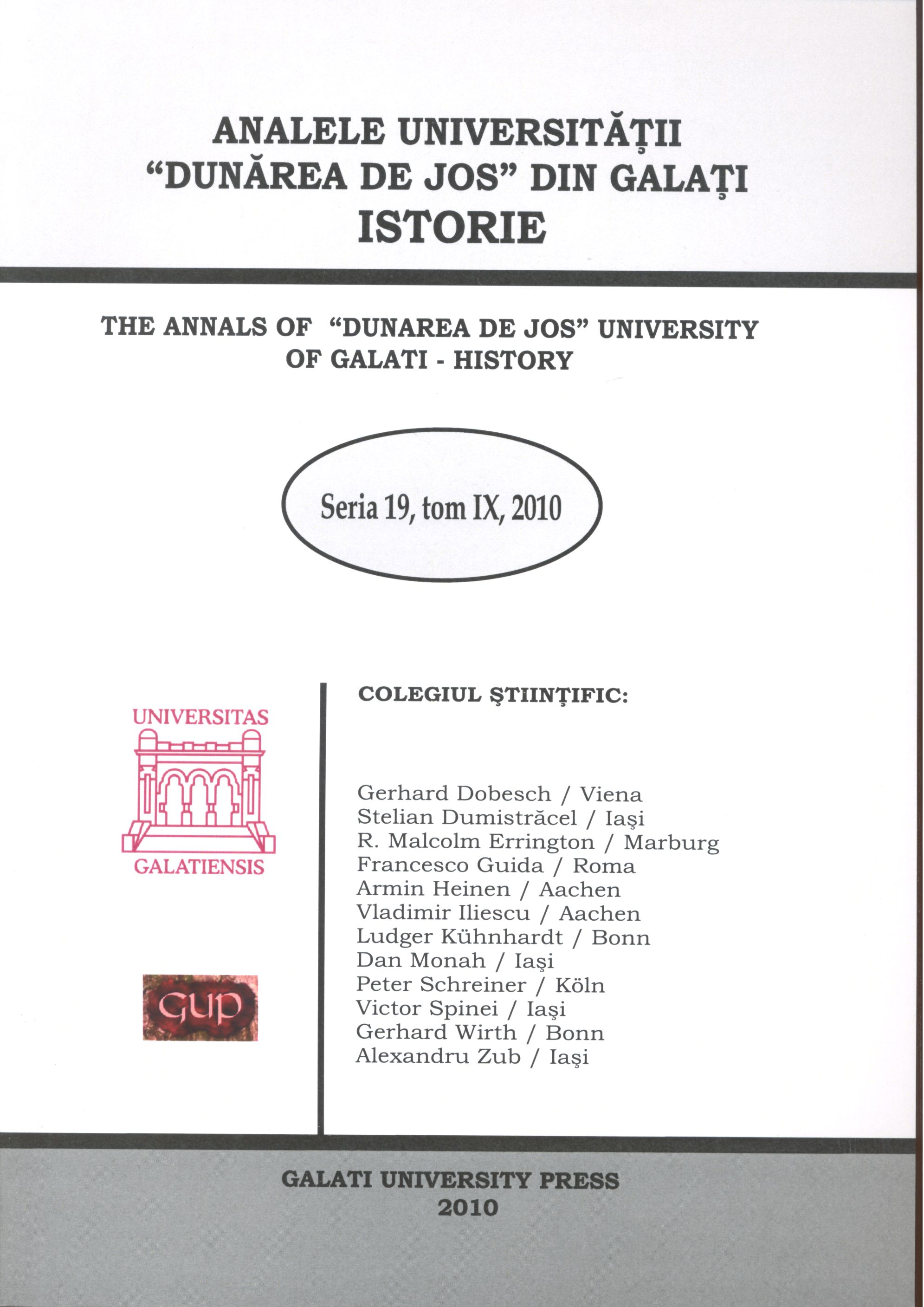 Greek Merchants in the Romanian Principalities in the 16th Century. The Case of Nikolaos Domesticos Nevridis Cover Image