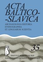 Changes in the language situation of Vershina near Irkutsk in the conditions of Polish-Russian bilingualism  Cover Image