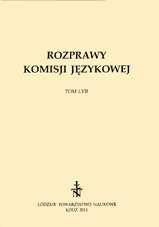 The influence of general Polish language on derivational system of dialects (based on examples of names of manners of action) Cover Image