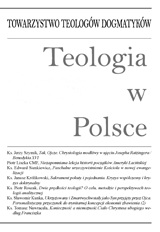 THE FIRST PERSON OF THE TRINITY ON THE THEOLOGY OF ELIZABETH A. JOHNSON. ANALYSIS OF SHE WHO IS...ON THE BACKGROUND OF TENDENCIES IN FEMINIST THEOLOGY Cover Image