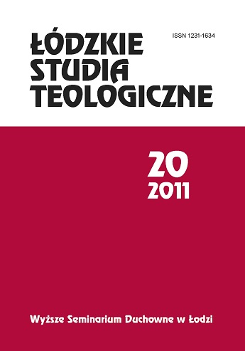 Inaugural speech given by dr Janusz Lewandowicz, Rector of the Dicesan Seminary in Lodz, at the opening of the academic year 2011/2012 Cover Image