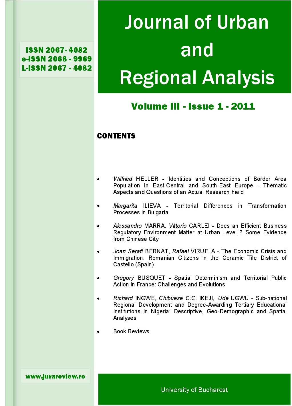 TERRITORIAL DIFFERENCES IN TRANSFORMATION PROCESSES IN BULGARIA Cover Image