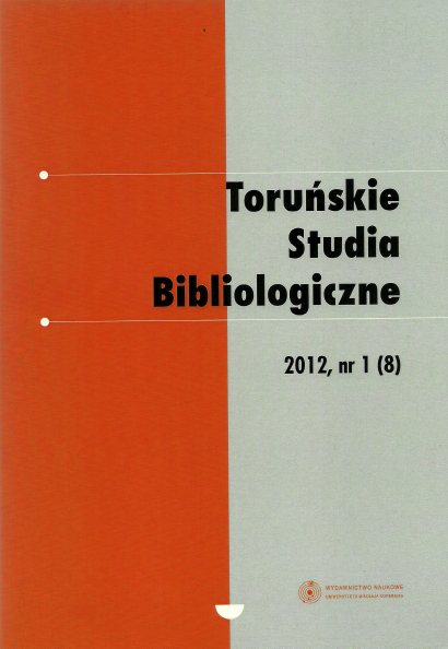 The Polish National Conference “The book and the press in culture” (Bydgoszcz, 13–14th October 2011) Cover Image