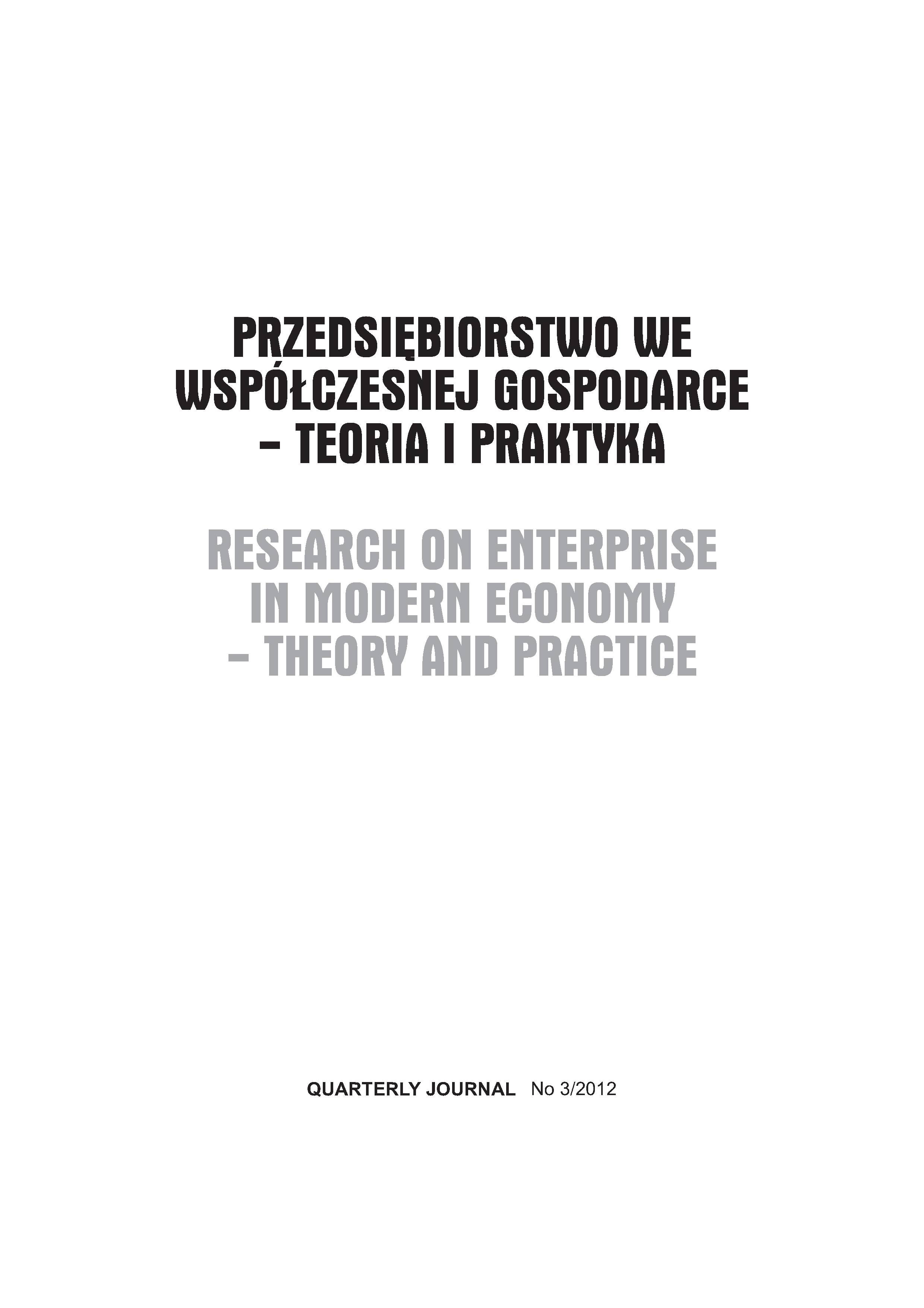 Diversity management as a method of overcoming the stereotypes and prejudices of older workers – examples of good practice Cover Image