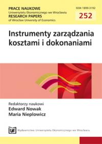 Methods of cost rationalization in responsibility centers in the enterprises in Warmia and Mazury voivodeship Cover Image