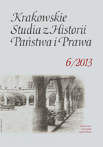 On the reform of the municipal law in 16th century. Ciężkowice resolution on private law and administration Cover Image