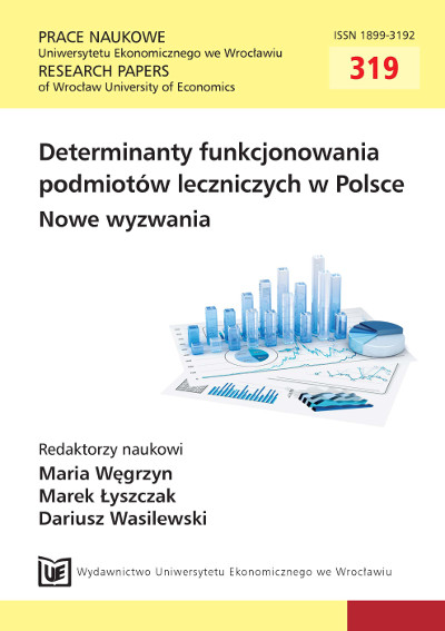 Independent public health care institutions own funds creation and evidence in the light of legislation changes in the years 1991-2012 Cover Image