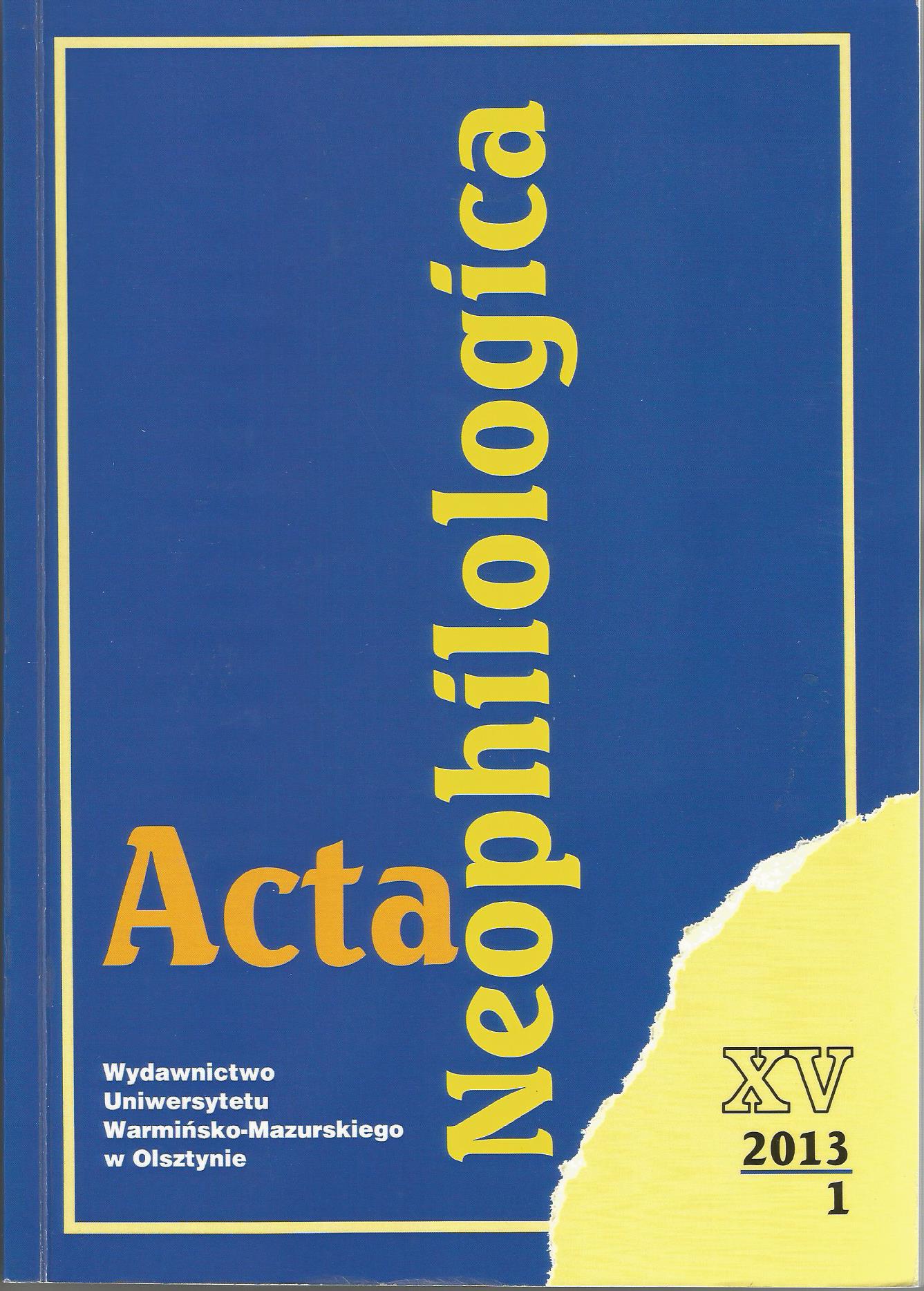 On (Im)Possibility of Applying a Model of Mental Dictionary in Foreign Language Coursebooks (On the Basis of Learning Russian by Polish Learners) Cover Image