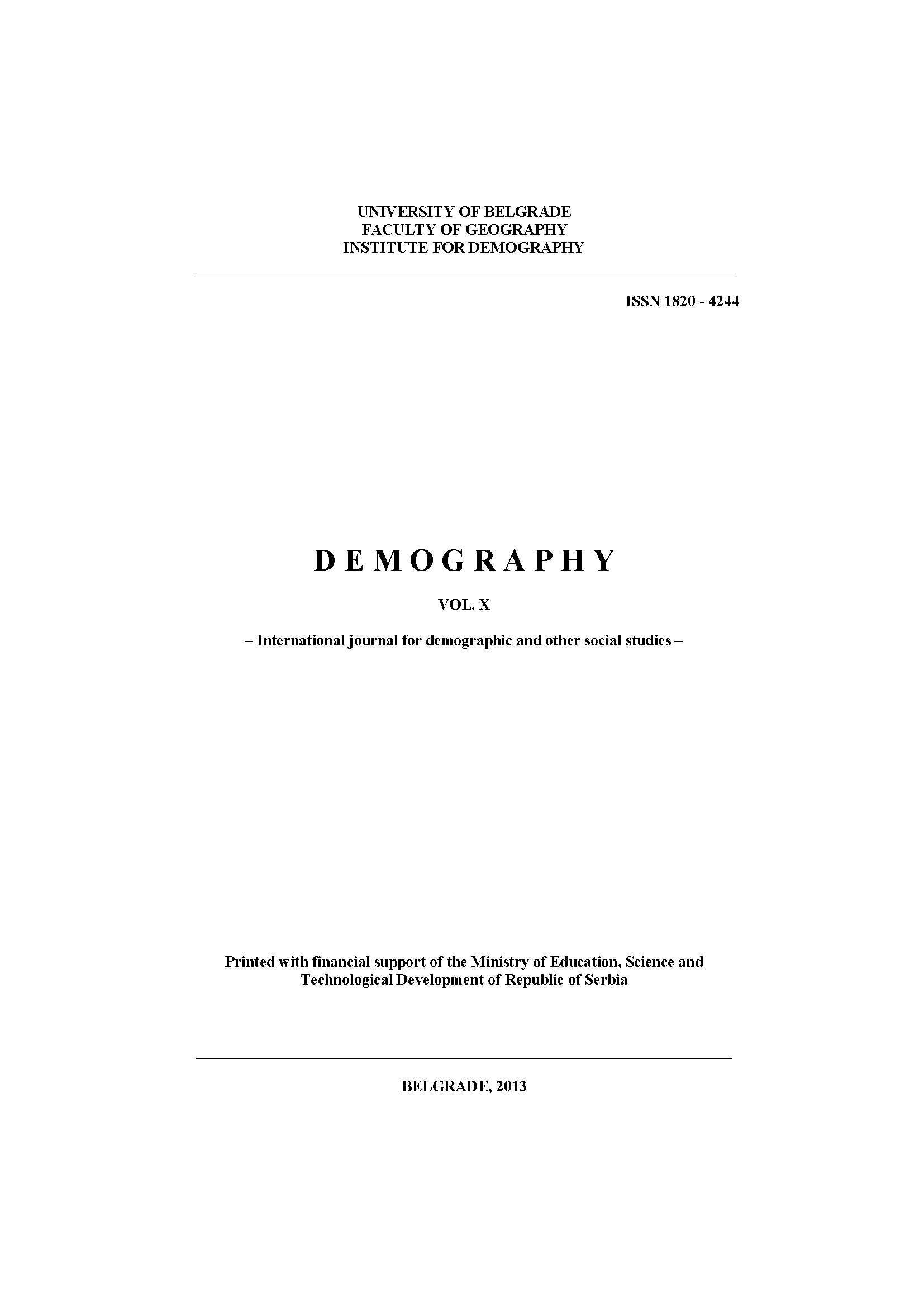 The Roadmap of Demography Cover Image