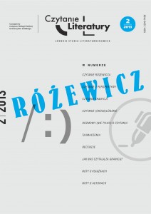 Reading/speaking/writing. Różewicz's approach to orature and text ("Czytanie książek ("The Reading of Books") from the collection "Płaskorzeżba"  Cover Image