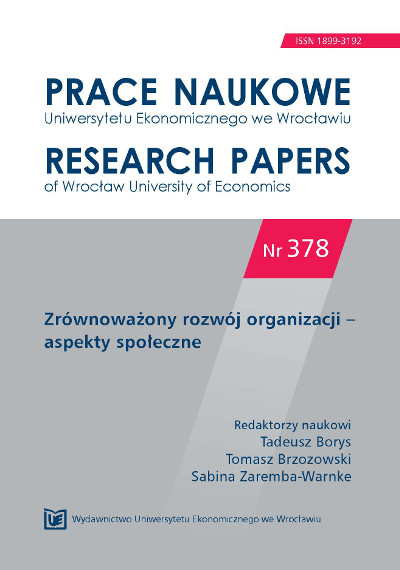 Evaluation of internal tasks carried out in the framework of the CSR concept − results of scientific research Cover Image