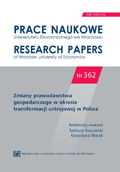 Protection of small employers vs. political transformation in Poland – selected problems Cover Image