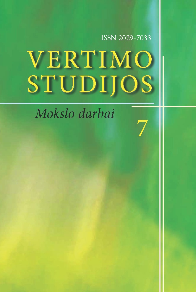 LIONGINAS PAŽŪSIS. „KALBA IR VERTIMAS“. 2014. VILNIAUS UNIVERSITETAS. APŽVALGA Cover Image