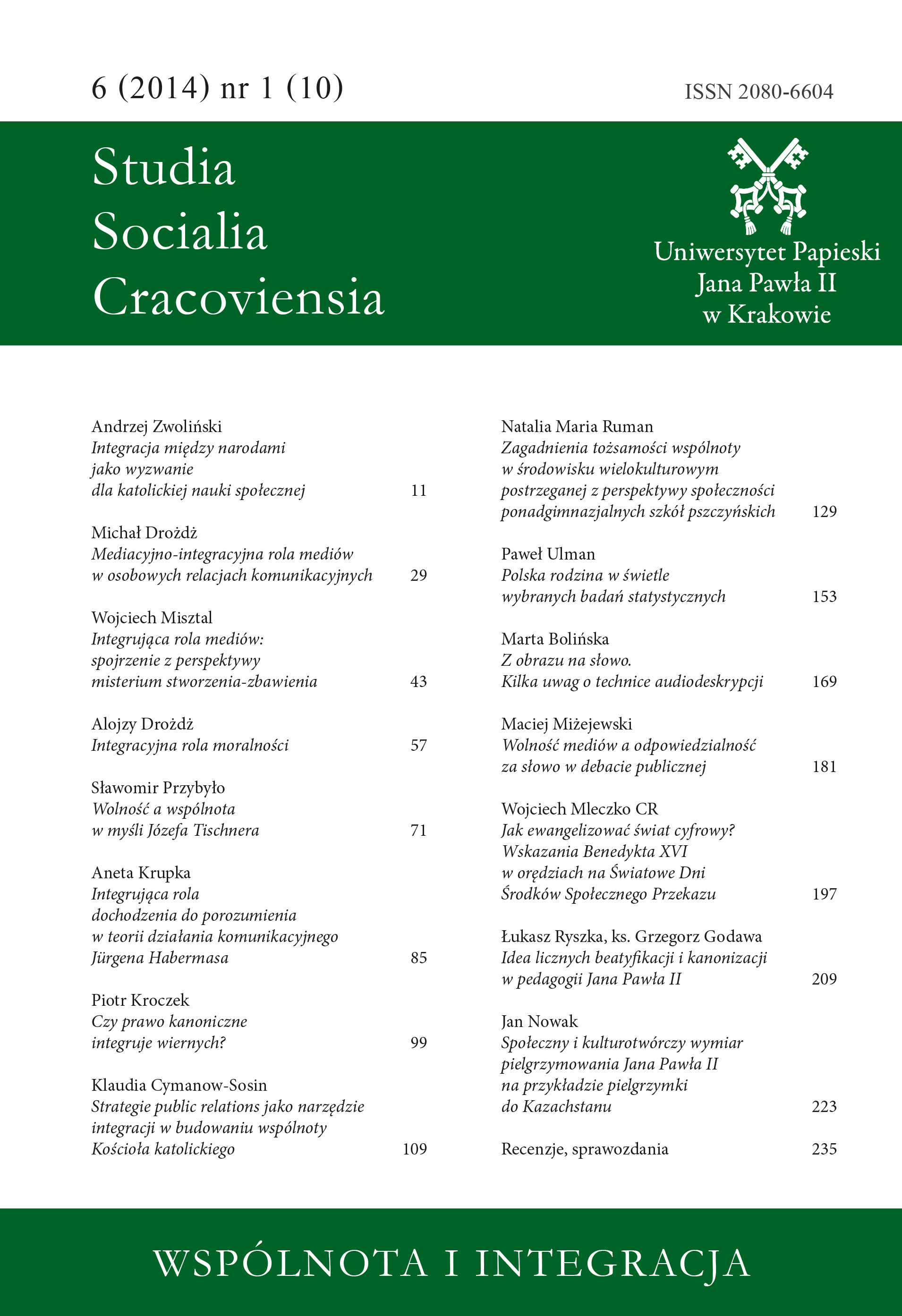 Issues of identity of the local community functioning perceived in a multicultural environment by post-secondary community schools in Pless (students, teachers and parents) – on the basis of their own Cover Image