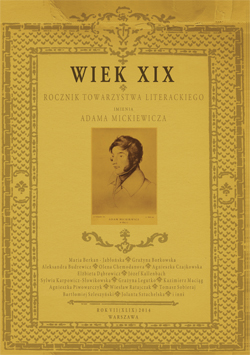 Was Bolesław Prus an Economic Fantast? Stanisław Wokulski’s Financial Success in the Context of the Nineteenth-Century Economic Reality Cover Image