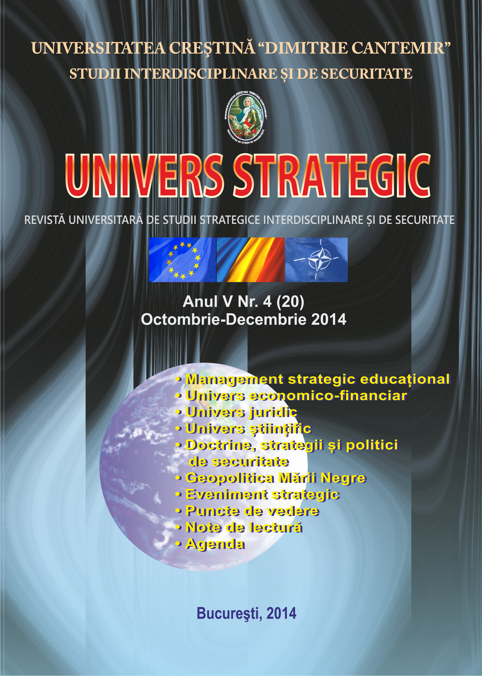 THE INTEGRATION OF STRATEGIC COMMUNICATION, A NEW CONCEPT USED BY NATO, IN THE ROMANIAN DOCTRINAL BODY AND INSTITUTIONS Cover Image