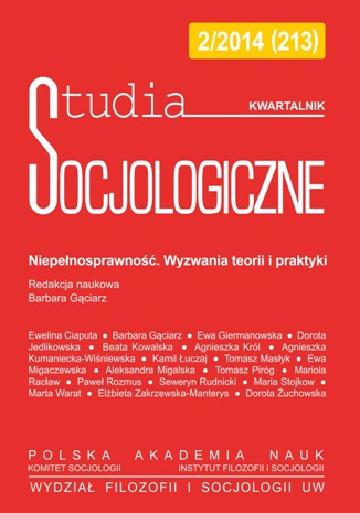 Between Politics of Life, Emancipation and Appearances. Questions Regarding a New Model of Social Policy of Disabled Persons Employment Cover Image