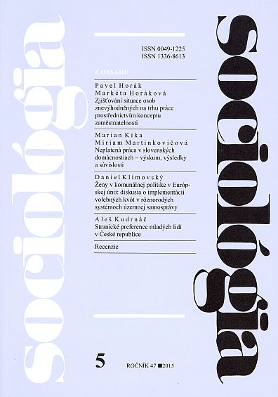 Identification of the Situation of Disadvantaged Groups in the Labour Market through the Concept of Employability Cover Image